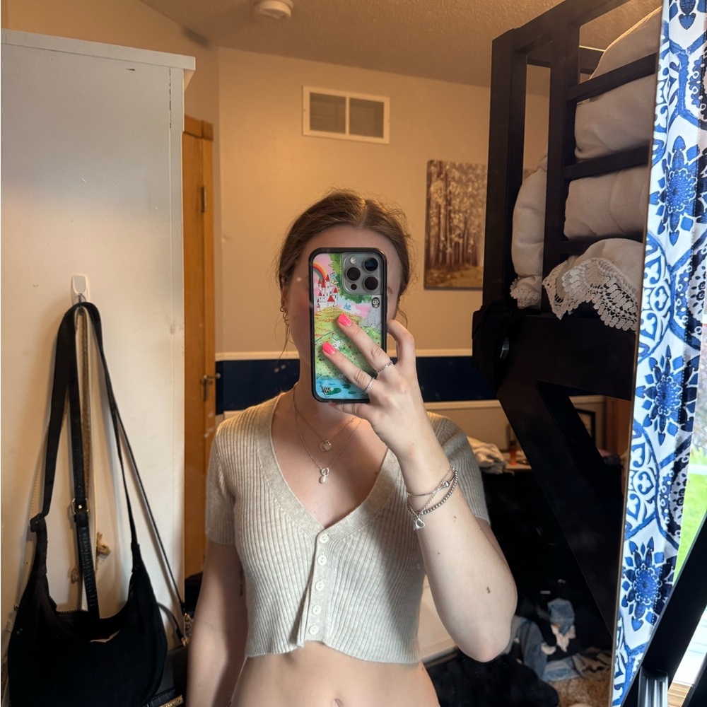 Urban Outfitters Cream Button Up